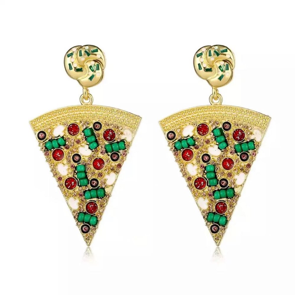 Korean Style Earrings "PIZZA"🍕